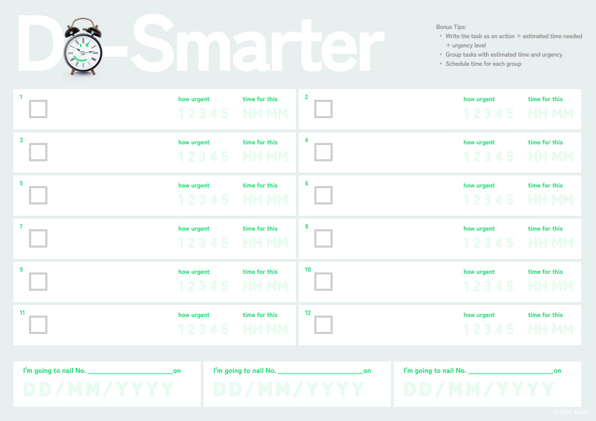 Do-Smarter List (PDF)