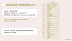 時間真的少怎麼辦？